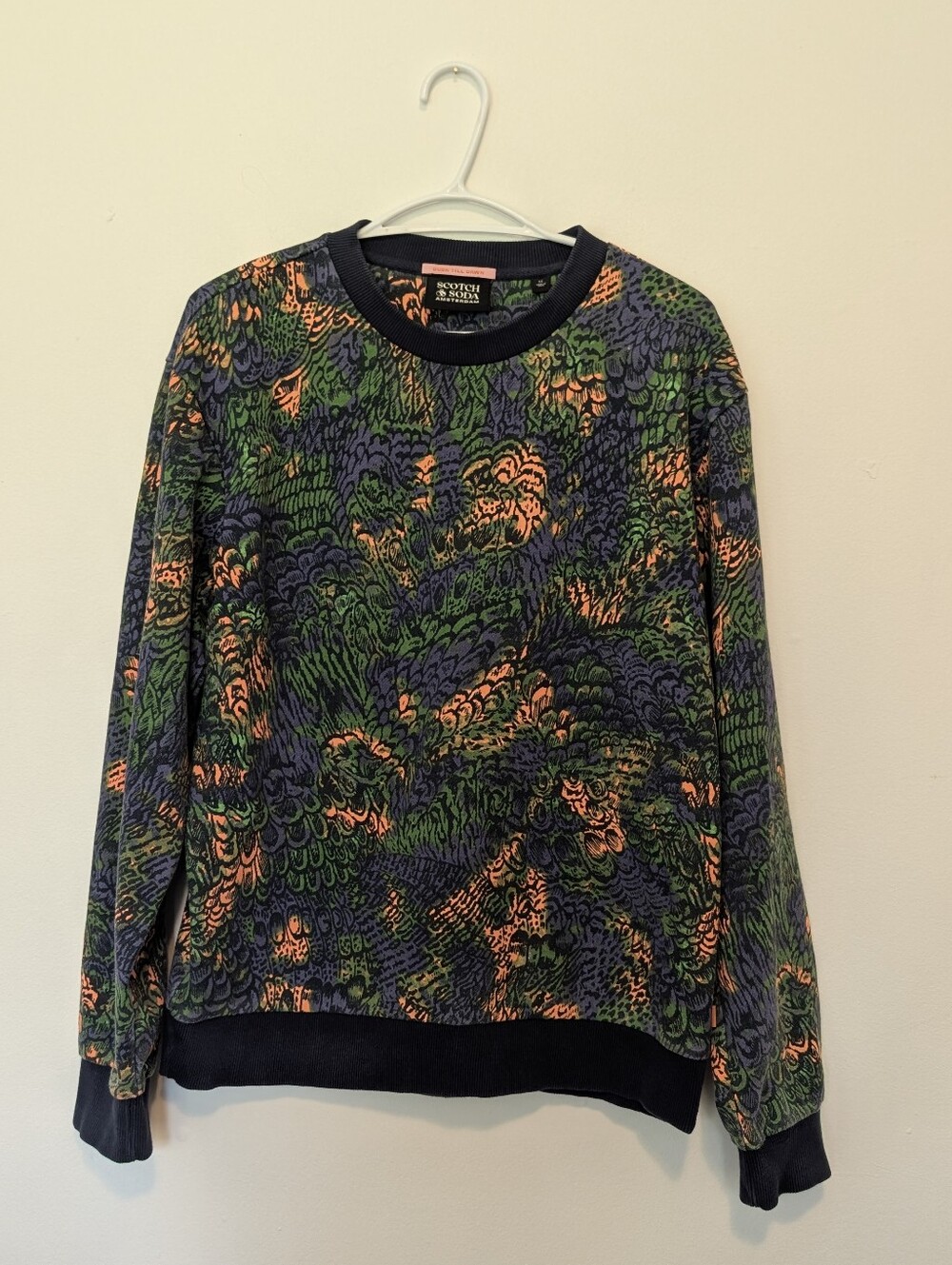 Scotch & Soda Organic Cotton Sweatshirt Graphic Print Unisex M